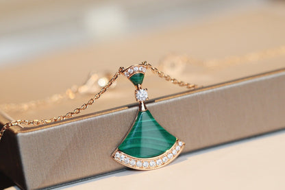 [Clover Jewelrys]DREAM NECKLACE MALACHITE DIAMOND