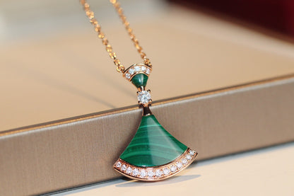 [Clover Jewelrys]DREAM NECKLACE MALACHITE DIAMOND