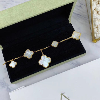 [Clover Jewelrys]MAGIC CLOVER MOP GOLD BRACELET 5 MOTIFS