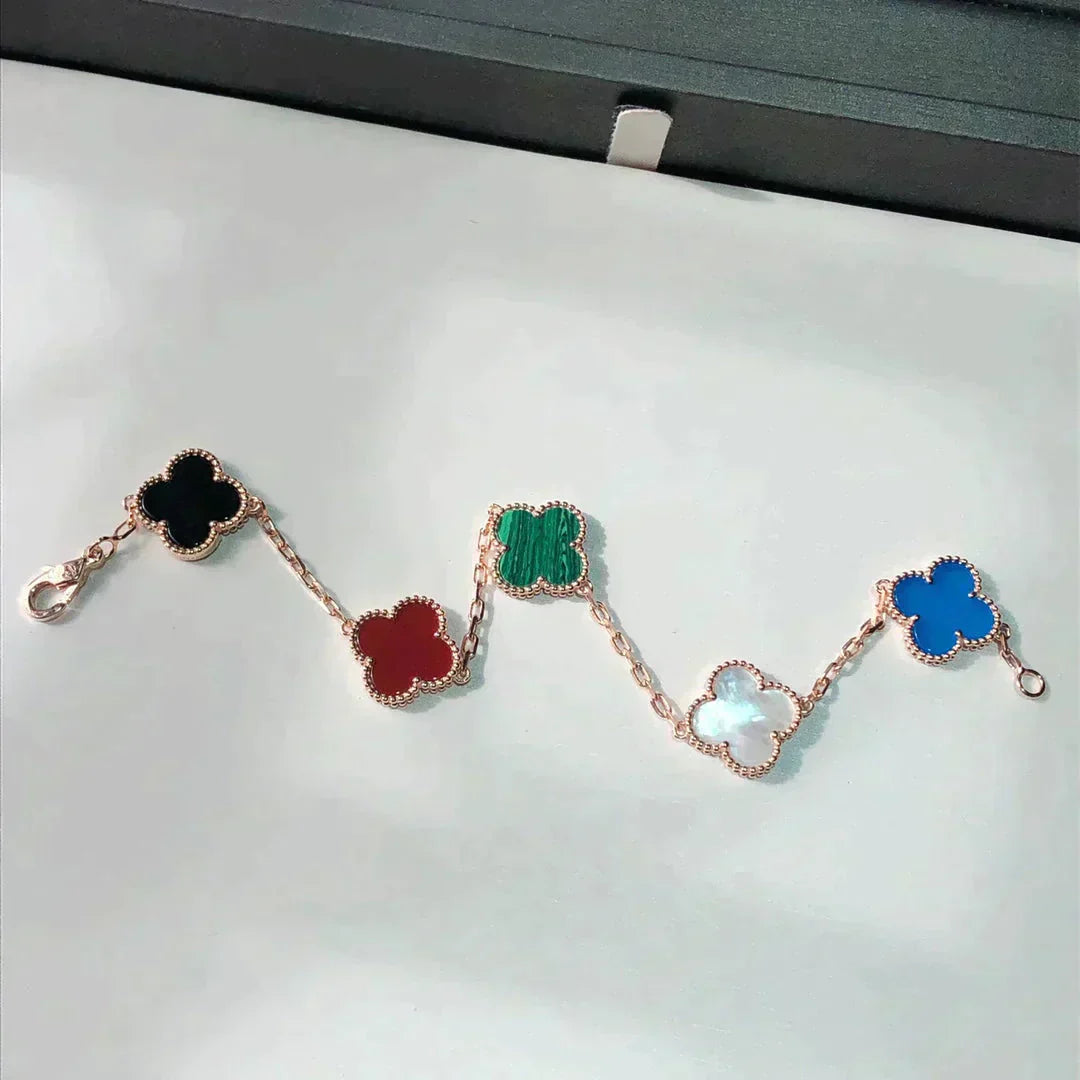 [Clover Jewelrys]CLOVER 5 MOTIFS MULTICOLOR  BRACELET