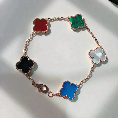 [Clover Jewelrys]CLOVER 5 MOTIFS MULTICOLOR  BRACELET