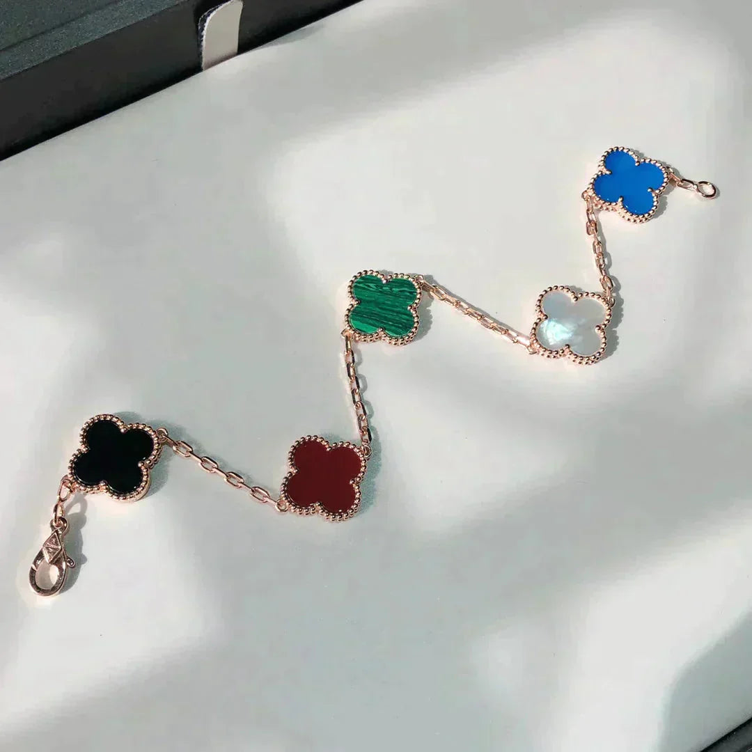 [Clover Jewelrys]CLOVER 5 MOTIFS MULTICOLOR  BRACELET