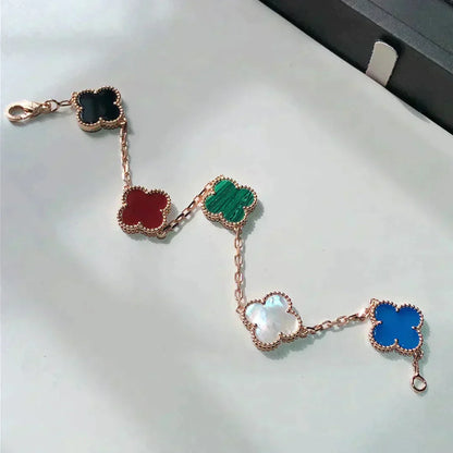 [Clover Jewelrys]CLOVER 5 MOTIFS MULTICOLOR  BRACELET