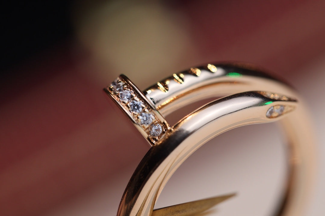 [Clover Jewelrys]JUSTE RING 2.65MM PINK GOLD DIAMOND