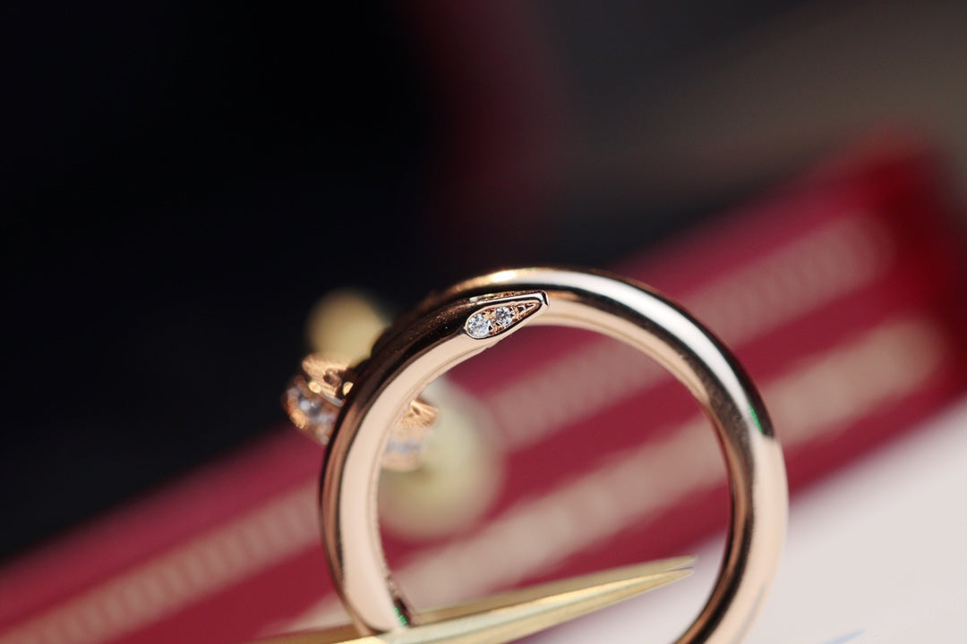 [Clover Jewelrys]JUSTE RING 2.65MM PINK GOLD DIAMOND