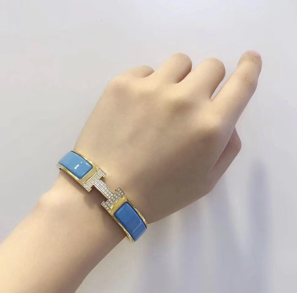 [Clover Jewelrys]H CLOUD BLUE BRACELET GOLD DIAMOND