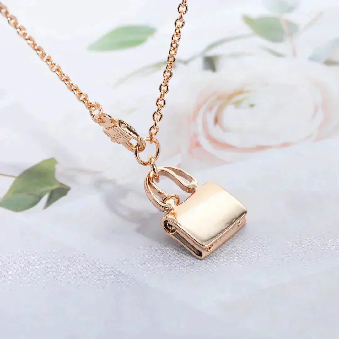 [Clover Jewelrys]AMULETTE PEDANT ROSE GOLD NECKLACE