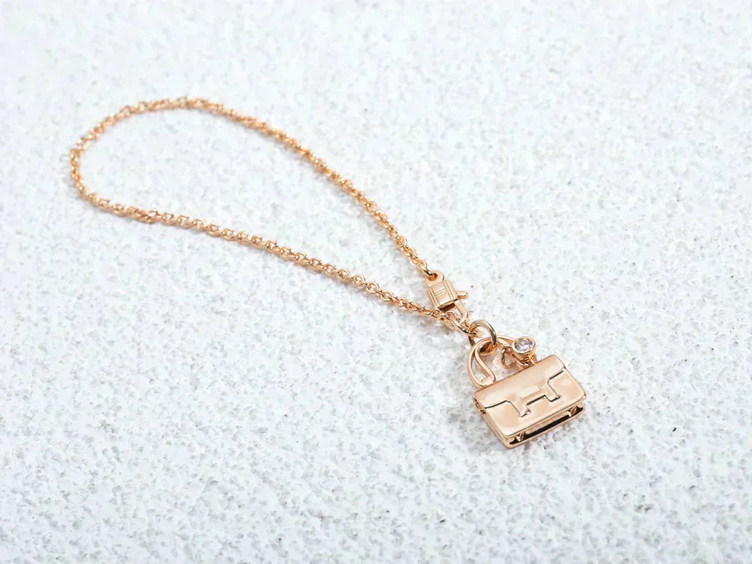 [Clover Jewelrys]AMULETTE PEDANT ROSE GOLD NECKLACE