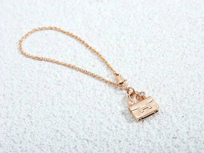 [Clover Jewelrys]AMULETTE PEDANT ROSE GOLD NECKLACE