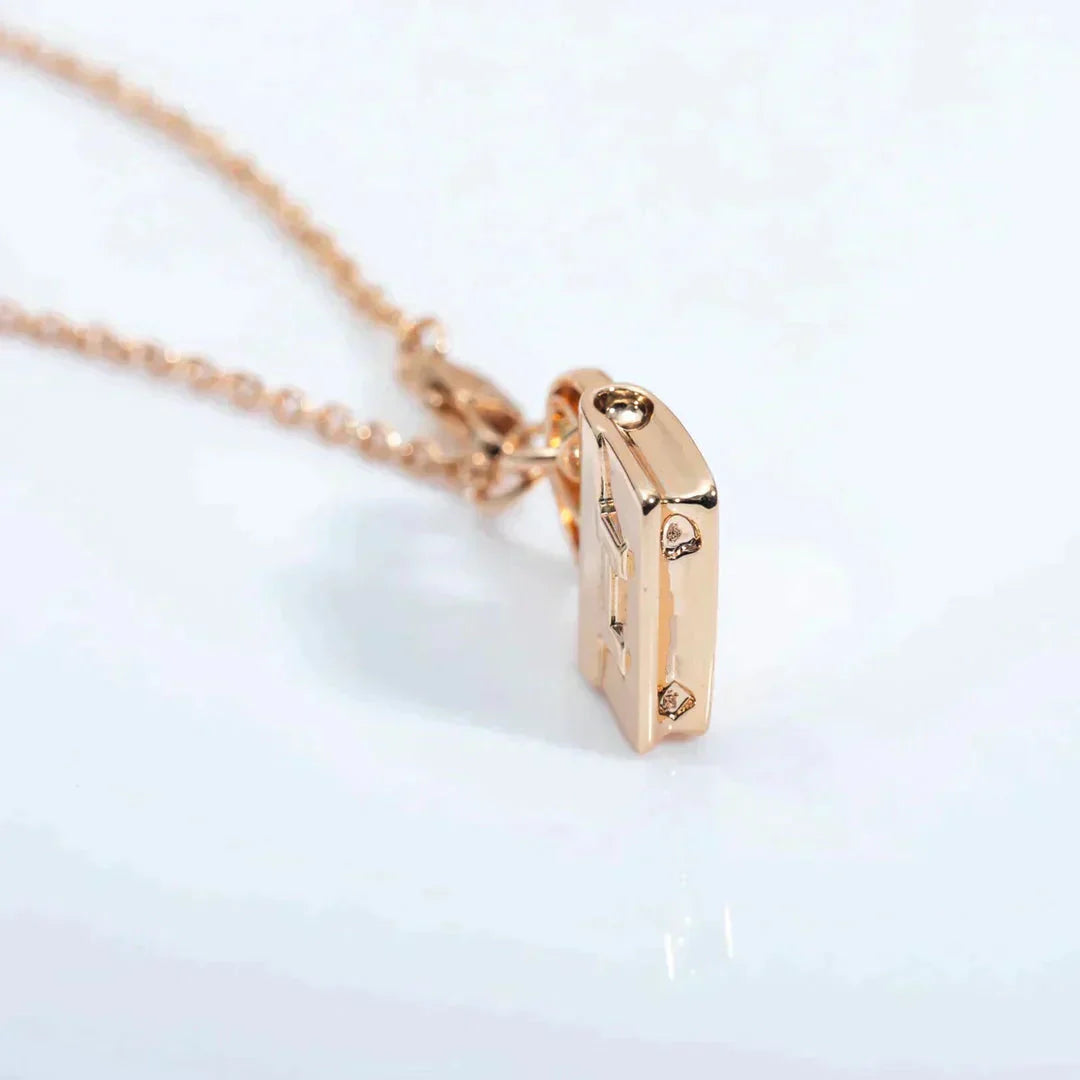 [Clover Jewelrys]AMULETTE PEDANT ROSE GOLD NECKLACE