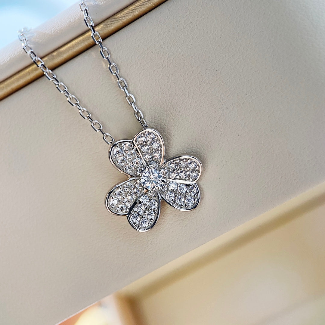 [Clover Jewelrys]CLOVER DIAMOND NECKLACE SILVER