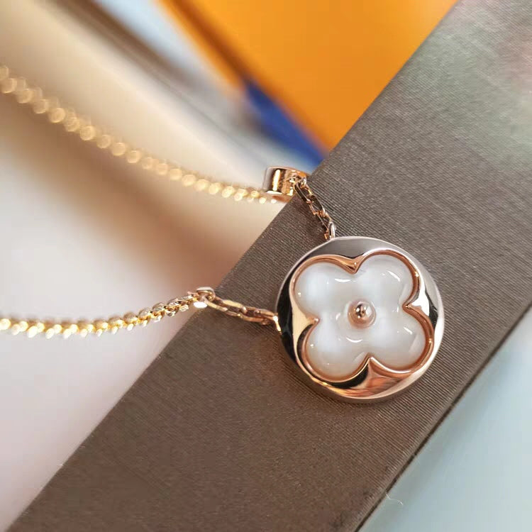 [Clover Jewelrys]SUN MOP GOLD 1 DIAMOND NECKLACE