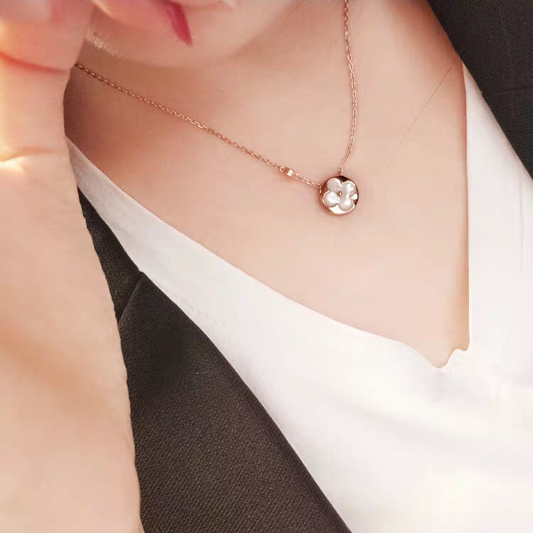 [Clover Jewelrys]SUN MOP GOLD 1 DIAMOND NECKLACE