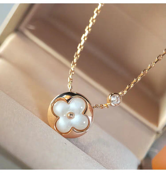 [Clover Jewelrys]SUN MOP GOLD 1 DIAMOND NECKLACE