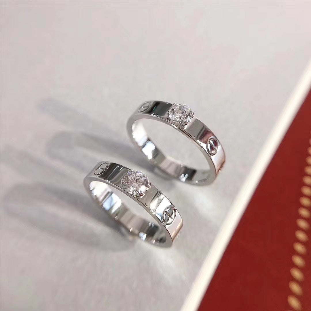 [Clover Jewelrys]LOVE RING 3.6MM 1 BIG DIAMOND