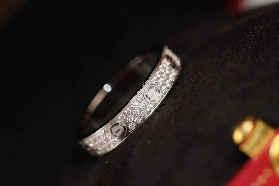 [Clover Jewelrys]LOVE RING 3.6MM DIAMOND PAVED