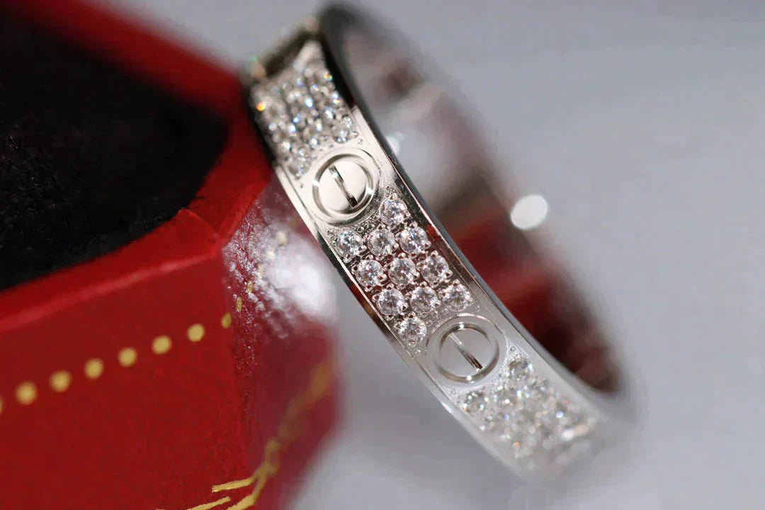 [Clover Jewelrys]LOVE RING 3.6MM DIAMOND PAVED