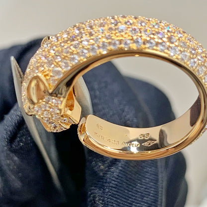 [Clover Jewelrys]PANTHERE PINK GOLD DIAMOND RING