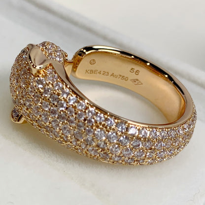 [Clover Jewelrys]PANTHERE PINK GOLD DIAMOND RING