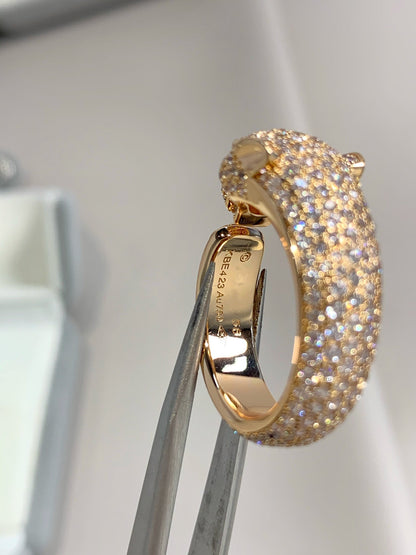 [Clover Jewelrys]PANTHERE PINK GOLD DIAMOND RING