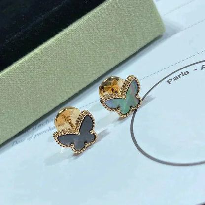 [Clover Jewelrys]BUTTERFLY DARK MOP  EARRINGS