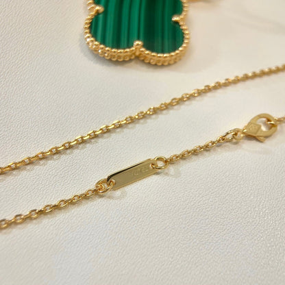 [Clover Jewelrys]CLOVER 25MM MALACHITE GOLD NECKLACE