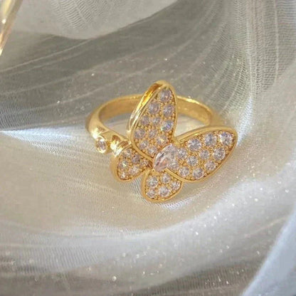 [Clover Jewelrys]BUTTERFLY DIAMOND RING