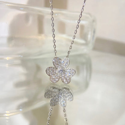 [Clover Jewelrys]FLOWER DIAMOND NECKLACE