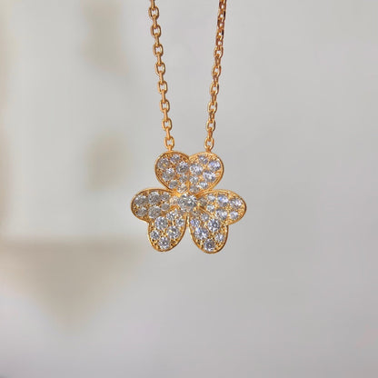 [Clover Jewelrys]FLOWER DIAMOND NECKLACE