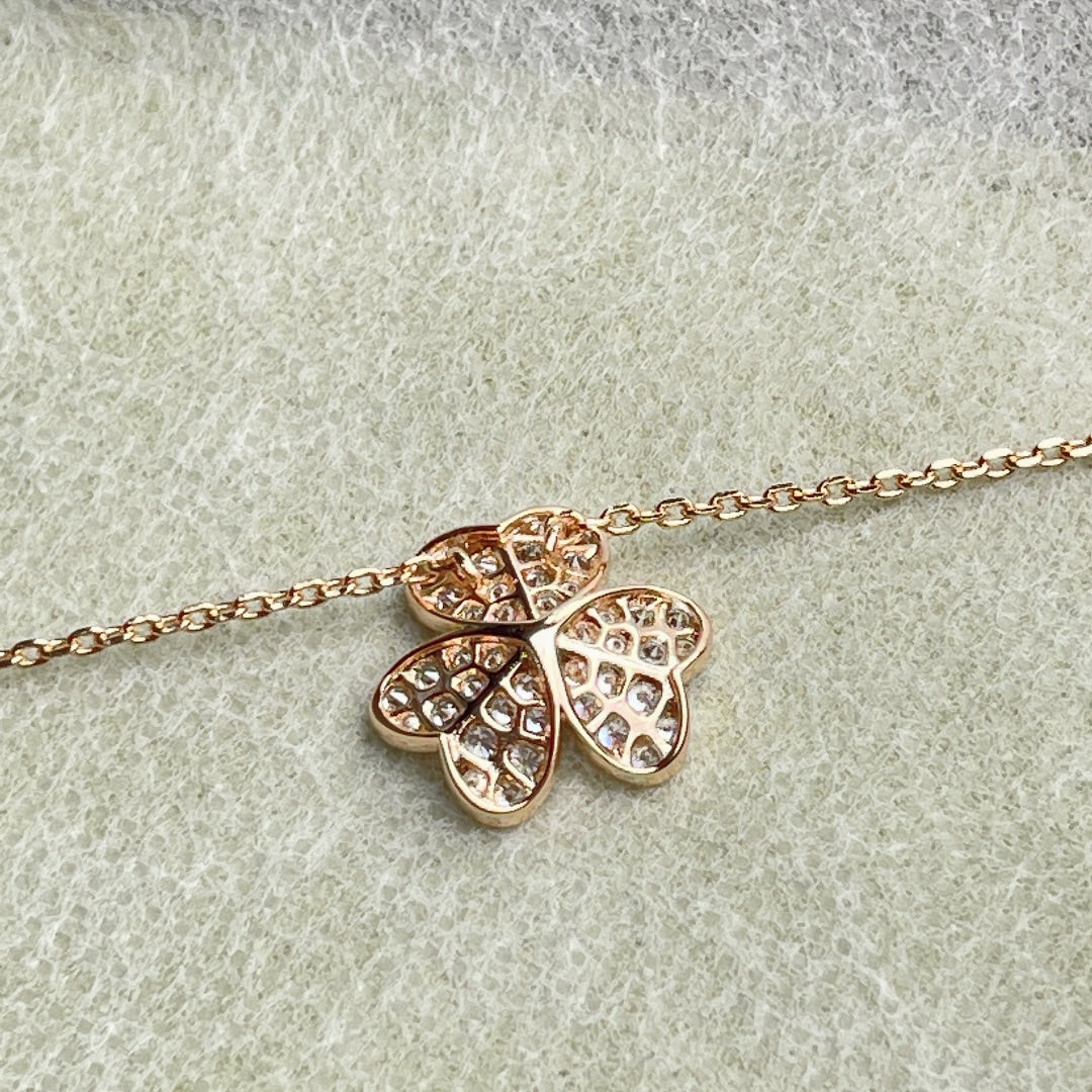 [Clover Jewelrys]FLOWER DIAMOND NECKLACE