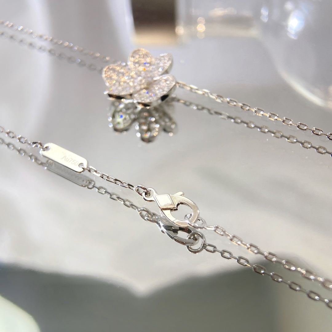 [Clover Jewelrys]FLOWER DIAMOND NECKLACE