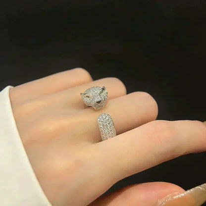 [Clover Jewelrys]PANTHERE 5.5MM ALL DIAMOND RING