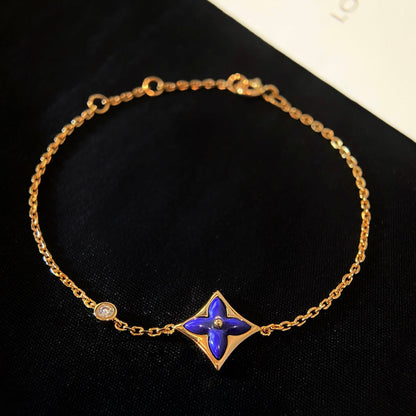 [Clover Jewelrys]COLOR STAR PINK GOLD DIAMOND BRACELET