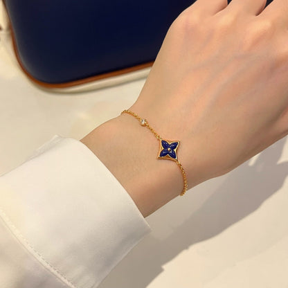 [Clover Jewelrys]COLOR STAR PINK GOLD DIAMOND BRACELET