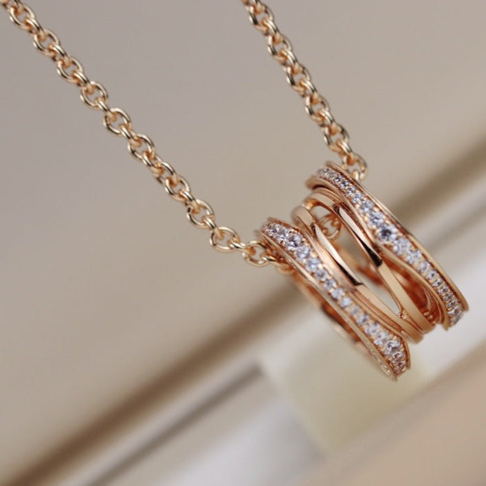 [Clover Jewelrys]ZERO 1 PINK GOLD NECKLACE