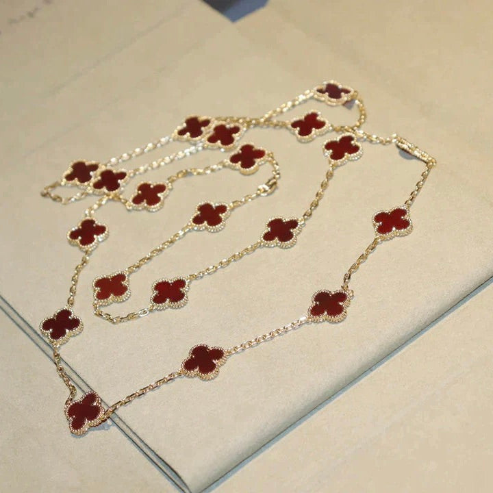 [Clover Jewelrys]CLOVER 20 MOTIFS CARNELIAN NECKLACE