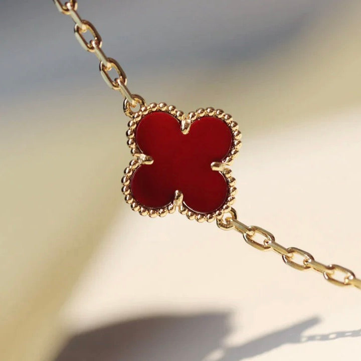 [Clover Jewelrys]CLOVER 20 MOTIFS CARNELIAN NECKLACE