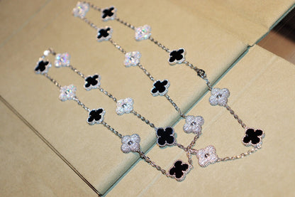 [Clover Jewelrys]CLOVER 20 MOTIFS ONYX DIAMOND SILVER