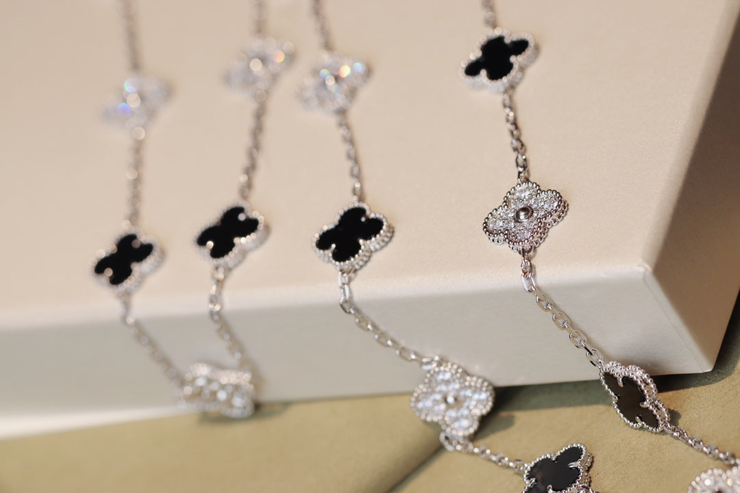 [Clover Jewelrys]CLOVER 20 MOTIFS ONYX DIAMOND SILVER