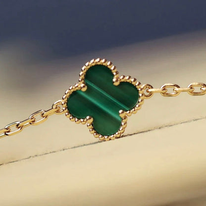 [Clover Jewelrys]CLOVER 20 MOTIFS MALACHITE DIAMOND NECKLACE