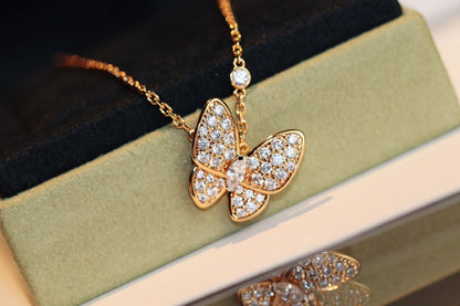 [Clover Jewelrys]BUTTERFLY DIAMOND NECKLACE