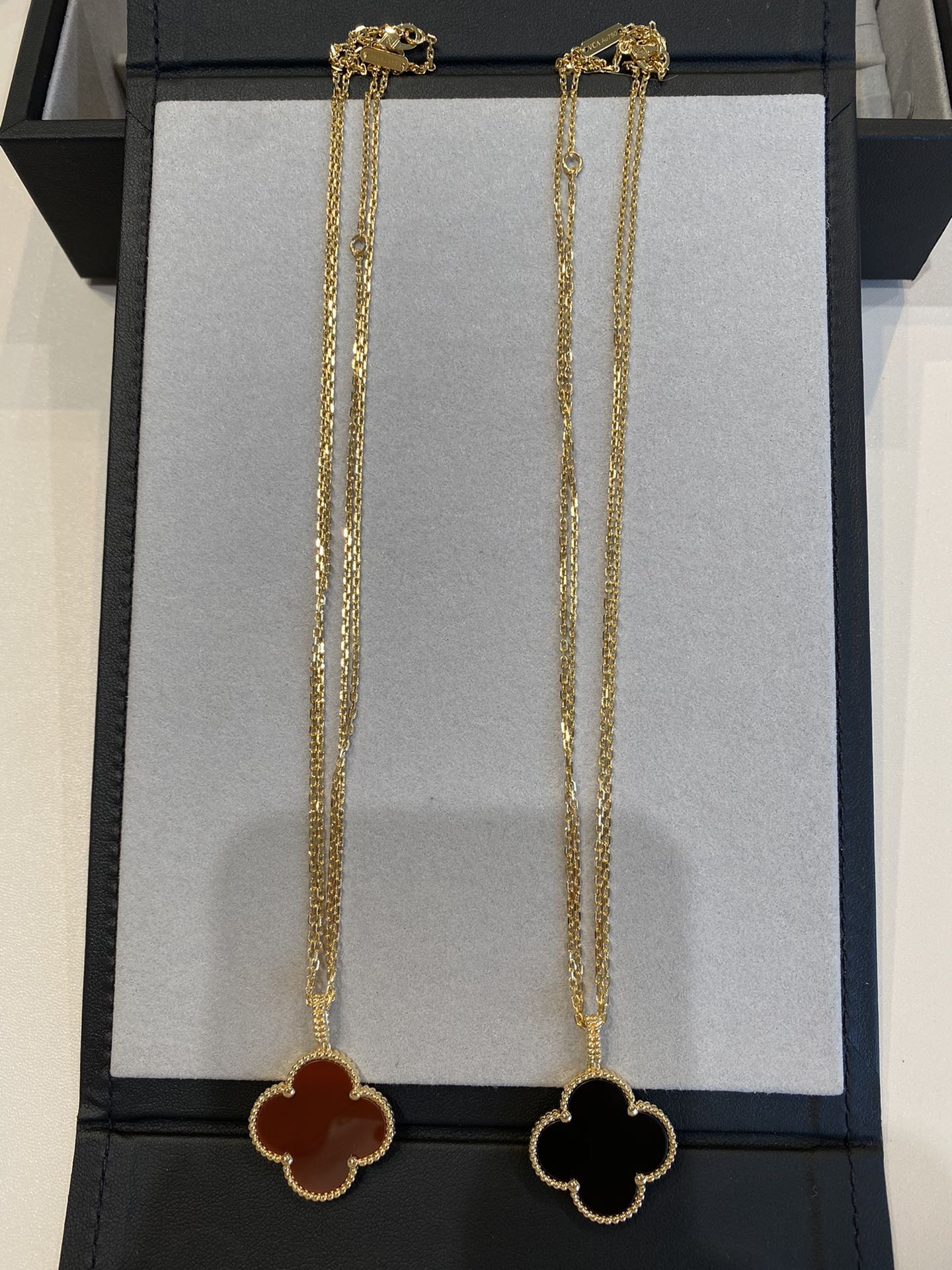 [Clover Jewelrys]CLOVER 25MM NECKLACE GOLD CARNELIAN