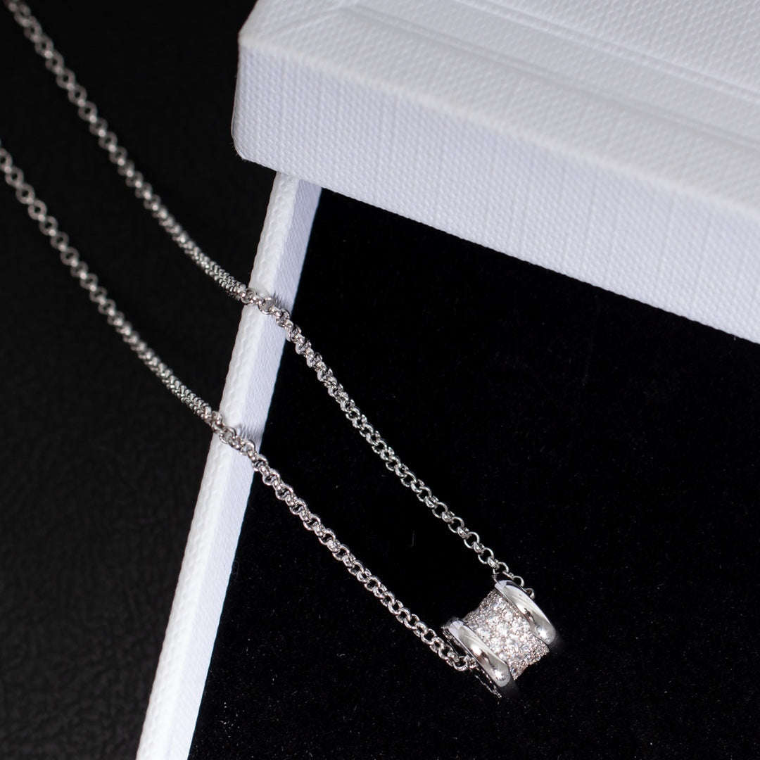 [Clover Jewelrys]ZERO 1 SILVER DIAMOND NECKLACE