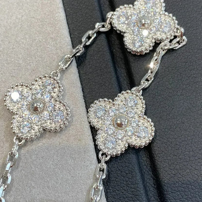 [Clover Jewelrys]CLOVER 5 MOTIFS  DIAMOND BRACELET SILVER