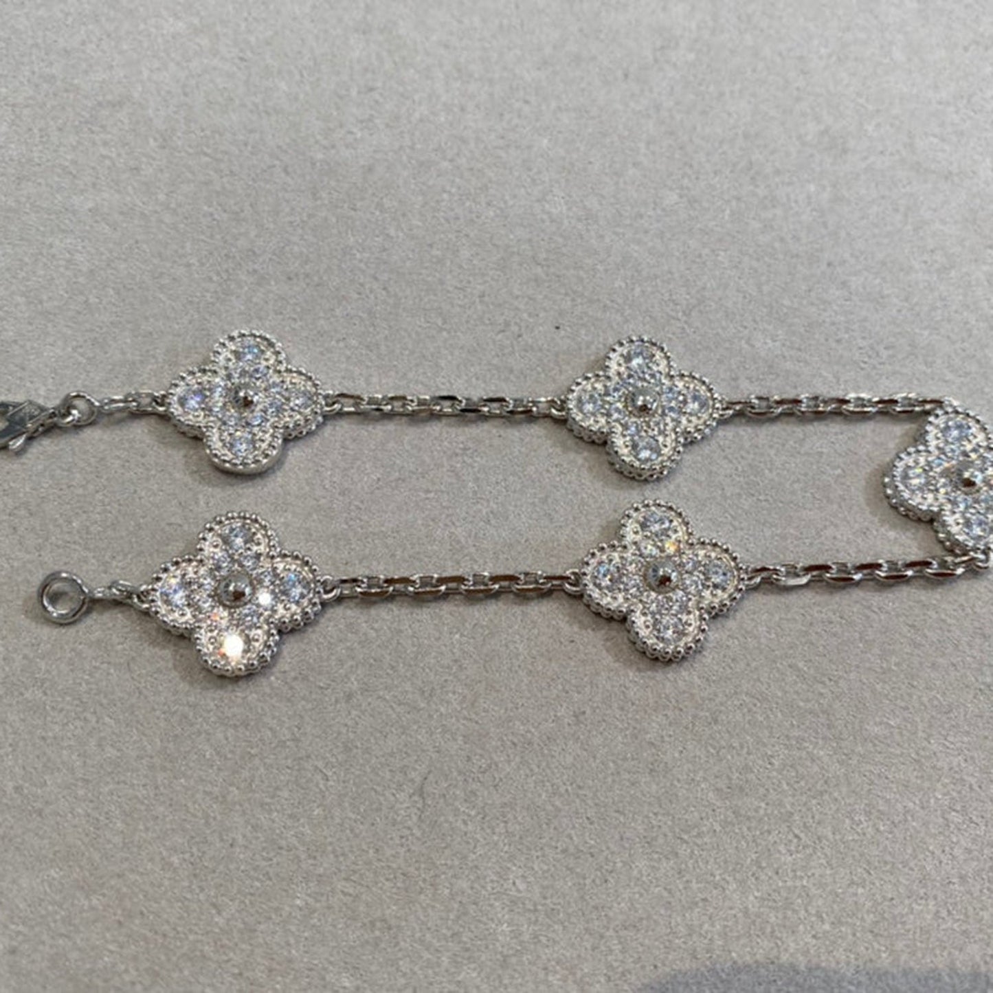 [Clover Jewelrys]CLOVER 5 MOTIFS  DIAMOND BRACELET SILVER