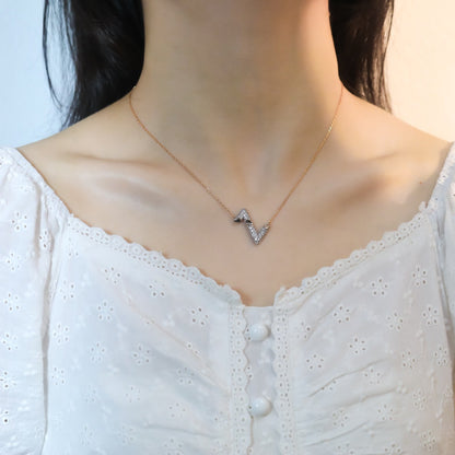 [Clover Jewelrys]VOLT SILVER DIAMOND PEDANT NECKLACE