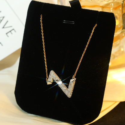 [Clover Jewelrys]VOLT SILVER DIAMOND PEDANT NECKLACE