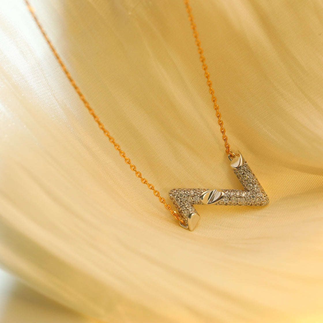 [Clover Jewelrys]VOLT SILVER DIAMOND PEDANT NECKLACE