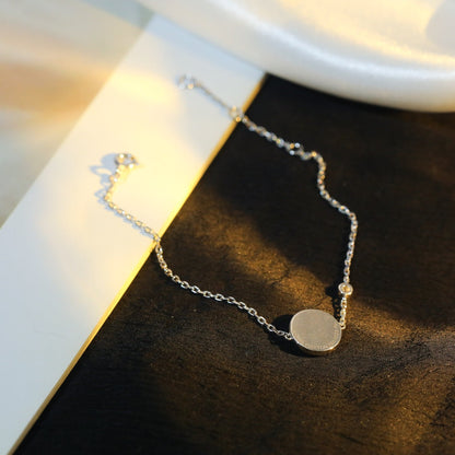 [Clover Jewelrys]SUN MOTIF PINK MOP SILVER BRACELET