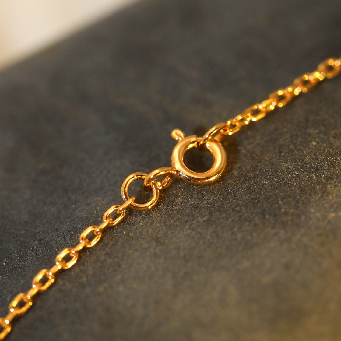 [Clover Jewelrys]SUN PEDANT PINK GOLD 1 DIAMOND NECKLACE